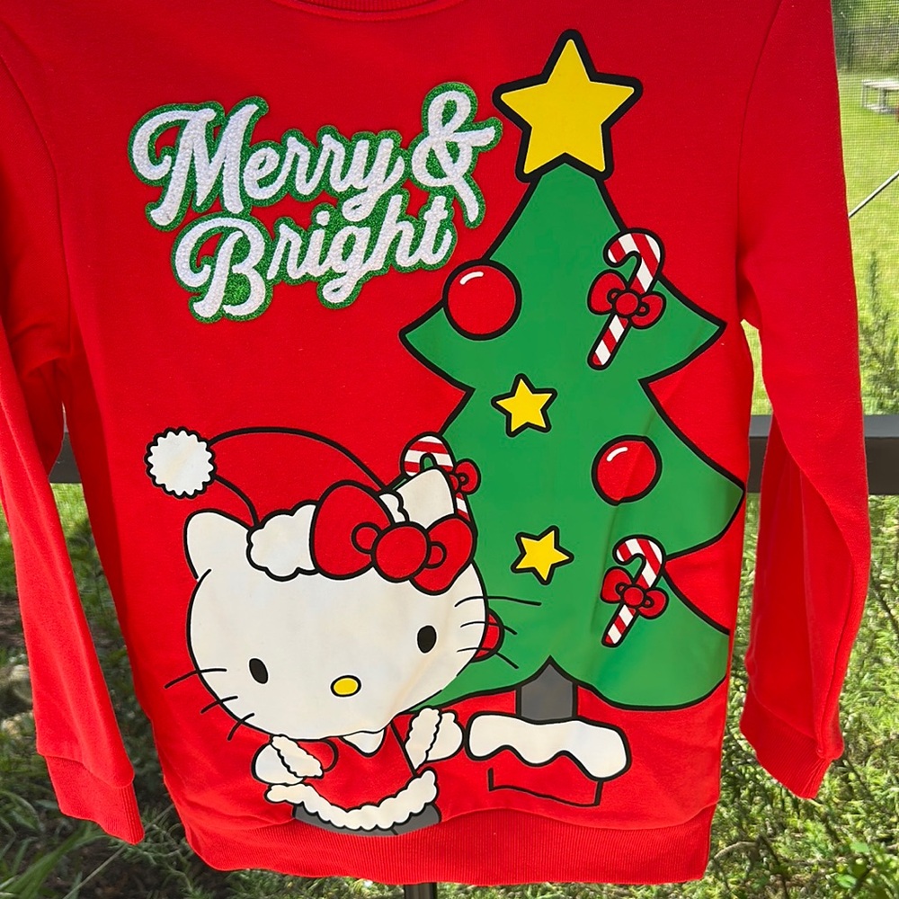 Hello kitty sweatshirt merry & Bright from hobby lobby youth large nwt